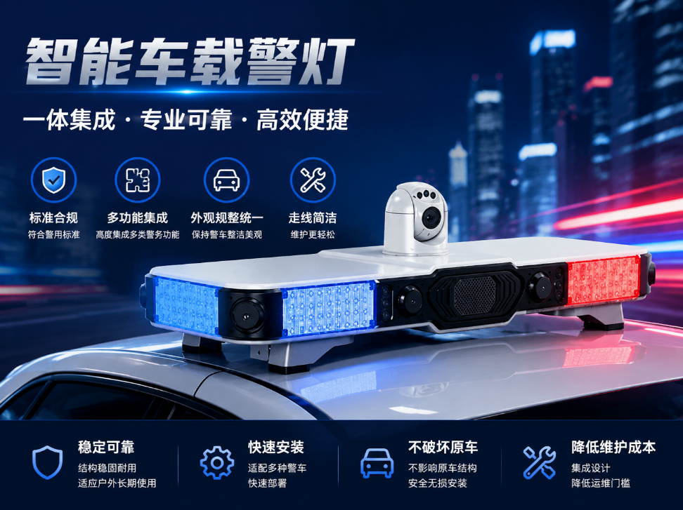 打破传统警灯的能力边界，达辰威（DCW）智能车载警灯重构警车执法终端形态