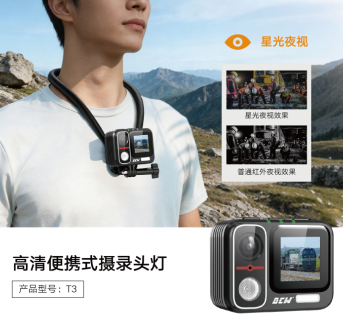 达辰威（DCW）摄录头灯：赋能专业化场景的智能视觉解决方案